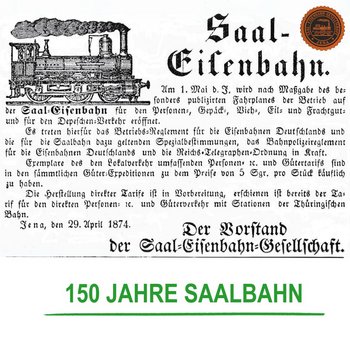 🔎 Wusstet ihr schon, dass vor genau 150 Jahren, am 1. Mai 1874, die Saalbahn auf der Strecke Großheringen - Jena - Saalfeld den Verkehr aufnahm? 🚂 Einen Teil davon befahren wir auch als Erfurter Bahn, biegen dann aber in Orlamünde ab. 🚉

💡 Die...